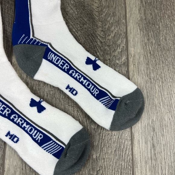 Under Armour Mens White/Blue Socks - Picture 2 of 8
